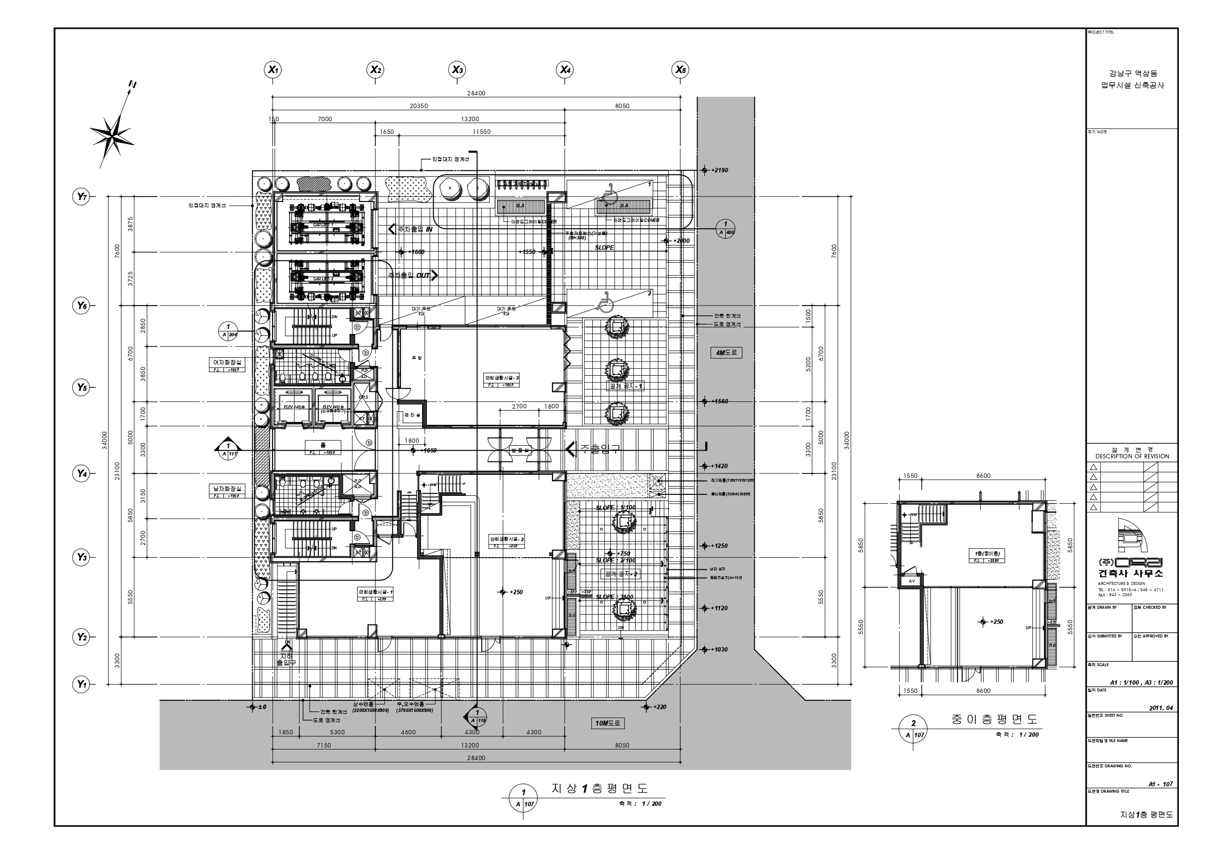 지상1층 평면도 강남역 사무실 임대 역삼823빌딩